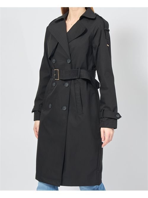 Yes Zee women's double-breasted trench coat with belt YES ZEE | O402-KZ000801